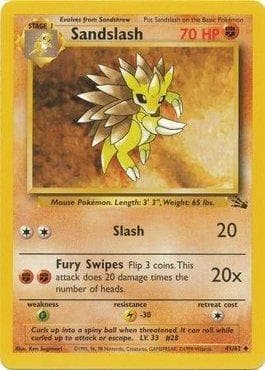 Carta Sandslash 41/62 do set Fóssil — Pokémon TCG | Bynx
