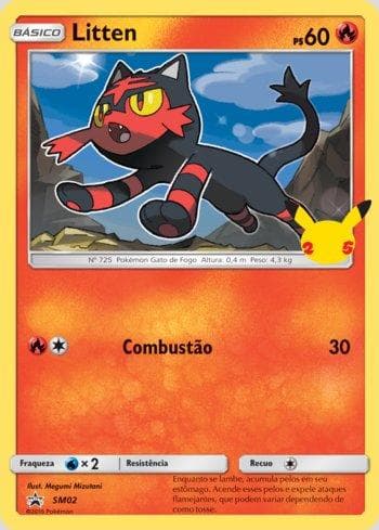 Carta Litten (Oversized) #SM02 do set Coleção BR — FPP — Pokémon TCG | Bynx