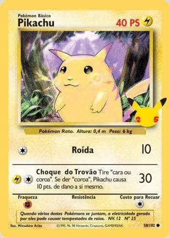 Carta Pikachu (Oversized) 58/25 do set Coleção BR — FPP — Pokémon TCG | Bynx