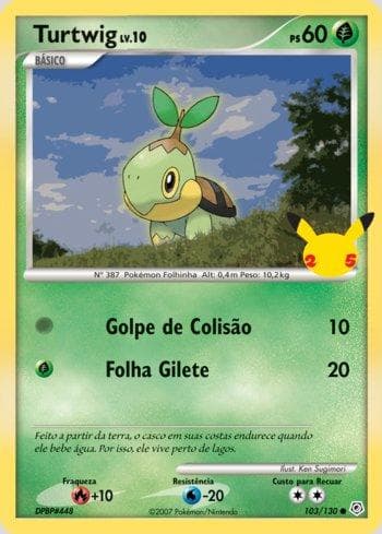 Carta Turtwig (Oversized) 103/25 do set Coleção BR — FPP — Pokémon TCG | Bynx