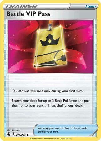 Carta Battle VIP Pass 225/264 do set Golpe Fusão — Pokémon TCG | Bynx