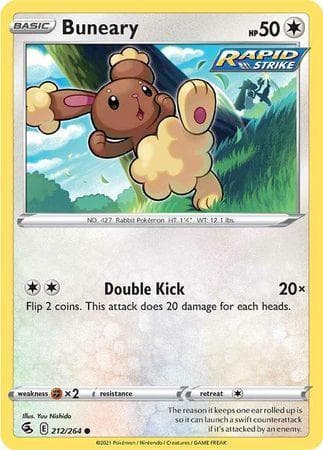 Carta Buneary 212/264 do set Golpe Fusão — Pokémon TCG | Bynx
