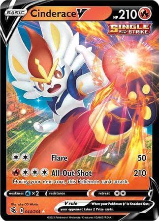 Carta Cinderace-V 44/264 do set Golpe Fusão — Pokémon TCG | Bynx