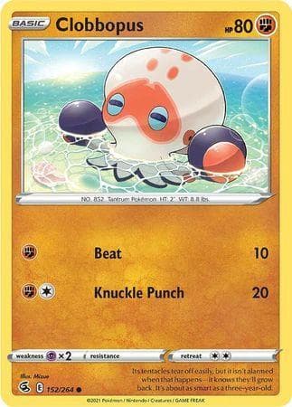 Carta Clobbopus 152/264 do set Golpe Fusão — Pokémon TCG | Bynx