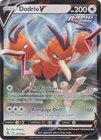 Carta Dodrio-V 201/264 do set Golpe Fusão — Pokémon TCG | Bynx