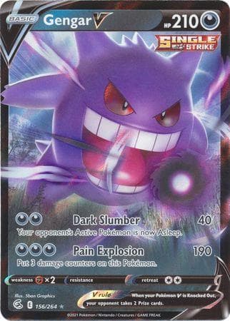 Carta Gengar-V 156/264 do set Golpe Fusão — Pokémon TCG | Bynx