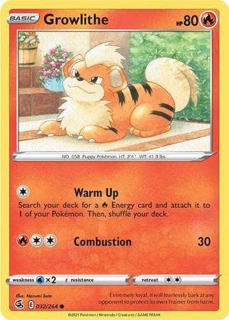 Carta Growlithe 32/264 do set Golpe Fusão — Pokémon TCG | Bynx