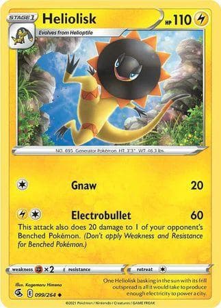 Carta Heliolisk 99/264 do set Golpe Fusão — Pokémon TCG | Bynx