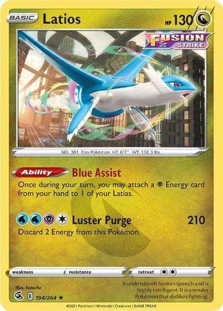 Carta Latios 194/264 do set Golpe Fusão — Pokémon TCG | Bynx