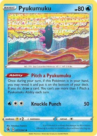 Carta Pyukumuku 77/264 do set Golpe Fusão — Pokémon TCG | Bynx