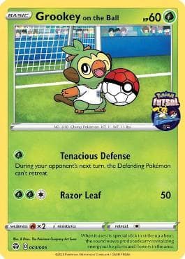 Carta Grookey on the Ball 003/5 do set Pokémon Futsal Promos 2020 — Pokémon TCG | Bynx