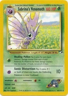 Carta Sabrina's Venomoth 34/83 do set Gym Heroes — Pokémon TCG | Bynx