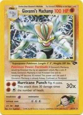 Carta Giovanni's Machamp 6/132 do set Gym Challenge — Pokémon TCG | Bynx