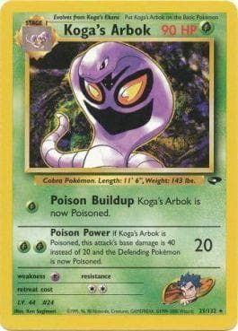 Carta Koga's Arbok 25/132 do set Gym Challenge — Pokémon TCG | Bynx
