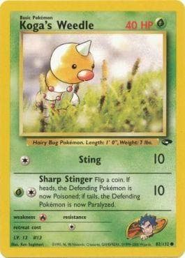 Carta Koga's Weedle 82/132 do set Gym Challenge — Pokémon TCG | Bynx