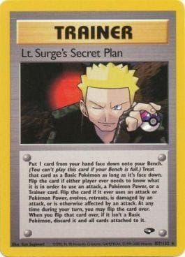 Carta Lt. Surge's Secret Plan 107/132 do set Gym Challenge — Pokémon TCG | Bynx