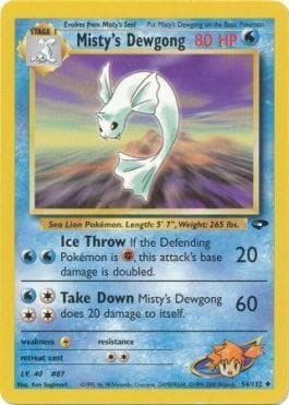 Carta Misty's Dewgong 54/132 do set Gym Challenge — Pokémon TCG | Bynx