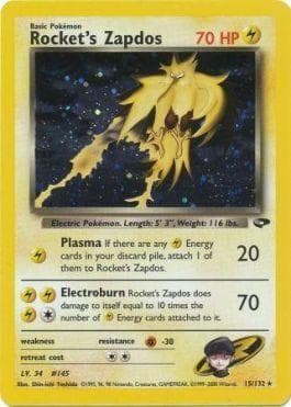Rocket's Zapdos 015/132 — Gym Challenge