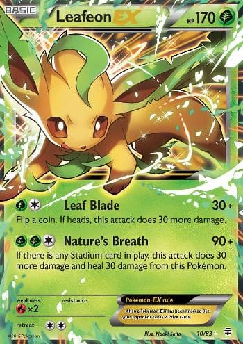 Carta Leafeon-EX 10/83 do set Gerações — Pokémon TCG | Bynx