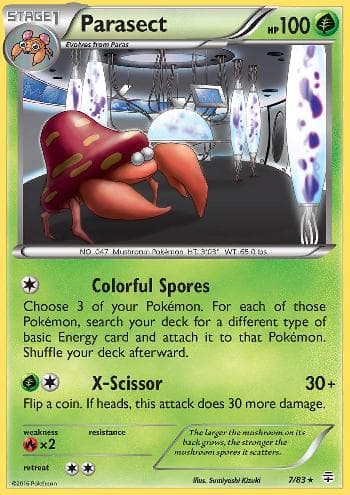 Carta Parasect 7/83 do set Gerações — Pokémon TCG | Bynx