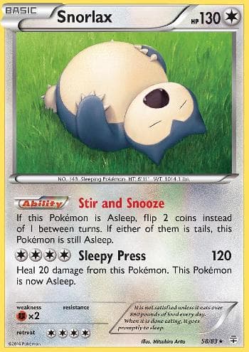 Carta Snorlax 58/83 do set Gerações — Pokémon TCG | Bynx