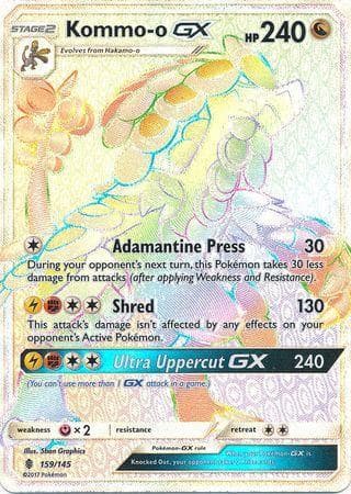 Carta Kommo-o-GX 159/145 do set Guardiões Ascendentes — Pokémon TCG | Bynx