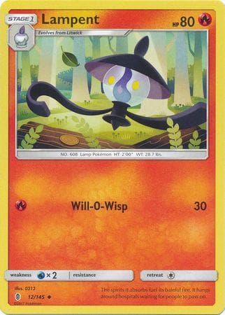 Carta Lampent 12/145 do set Guardiões Ascendentes — Pokémon TCG | Bynx