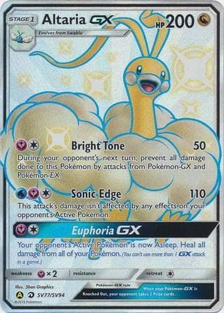 Carta Altaria-GX #SV77 do set Destinos Ocultos — Pokémon TCG | Bynx