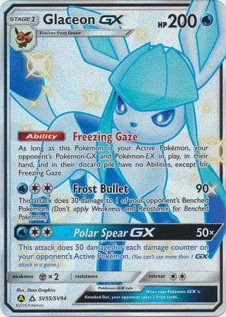 Carta Glaceon-GX #SV55 do set Destinos Ocultos — Pokémon TCG | Bynx
