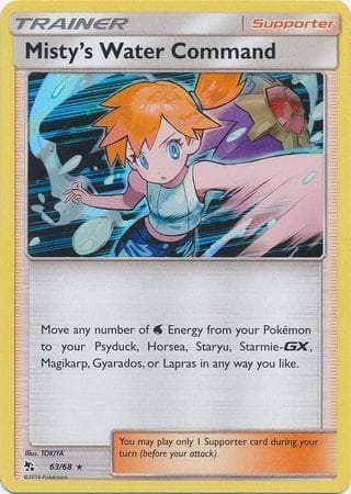 Carta Misty's Water Command 63/68 do set Destinos Ocultos — Pokémon TCG | Bynx