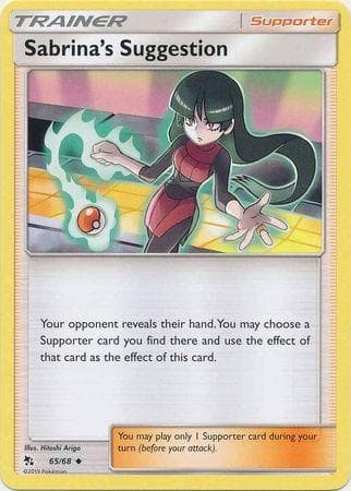 Carta Sabrina's Suggestion 65/68 do set Destinos Ocultos — Pokémon TCG | Bynx