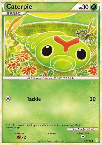 Carta Caterpie 57/123 do set HeartGold SoulSilver — Pokémon TCG | Bynx