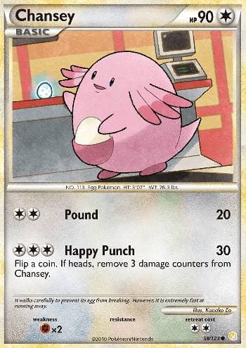 Carta Chansey 58/123 do set HeartGold SoulSilver — Pokémon TCG | Bynx