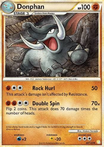 Carta Donphan 40/123 do set HeartGold SoulSilver — Pokémon TCG | Bynx
