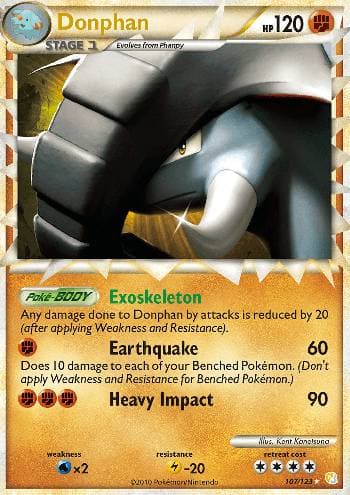 Carta Donphan Prime 107/123 do set HeartGold SoulSilver — Pokémon TCG | Bynx