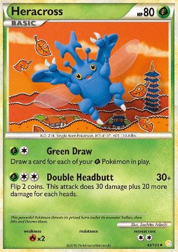 Carta Heracross 43/123 do set HeartGold SoulSilver — Pokémon TCG | Bynx