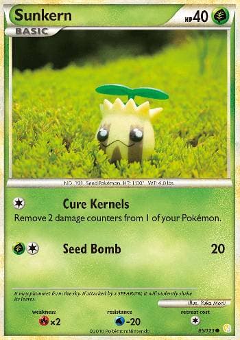 Carta Sunkern 85/123 do set HeartGold SoulSilver — Pokémon TCG | Bynx