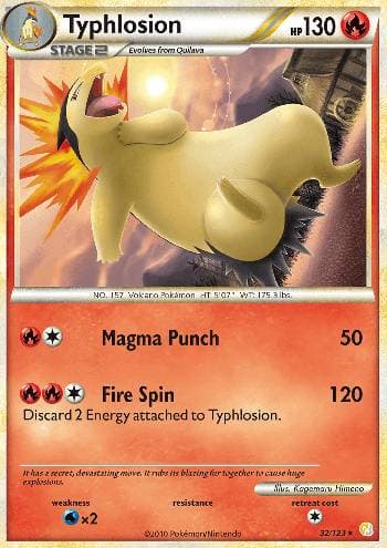 Carta Typhlosion 32/123 do set HeartGold SoulSilver — Pokémon TCG | Bynx