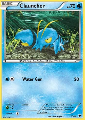 Carta Clauncher do set Conjunto para Iniciantes Kalos — Pokémon TCG | Bynx