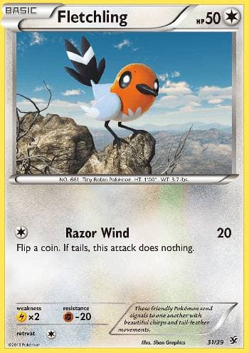 Carta Fletchling do set Conjunto para Iniciantes Kalos — Pokémon TCG | Bynx