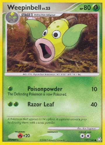 Carta Weepinbell 127/146 do set Legends Awakened — Pokémon TCG | Bynx