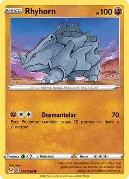 Carta Rhyhorn 089/196 do set Origem Perdida — Pokémon TCG | Bynx