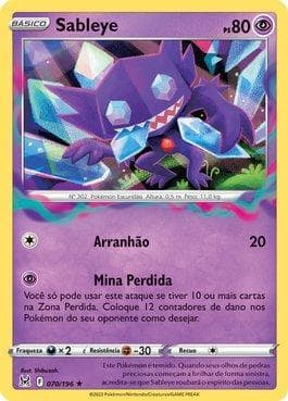 Carta Sableye 070/196 do set Origem Perdida — Pokémon TCG | Bynx