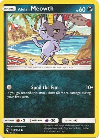 Alolan Meowth 118/214 — Trovões Perdidos