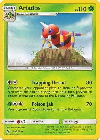 Carta Ariados 10/214 do set Trovões Perdidos — Pokémon TCG | Bynx