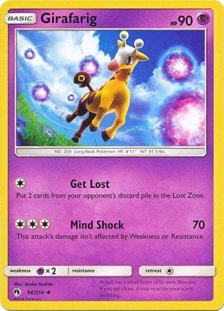 Carta Girafarig 94/214 do set Trovões Perdidos — Pokémon TCG | Bynx