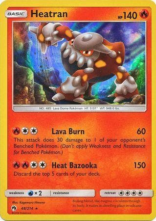 Carta Heatran 48/214 do set Trovões Perdidos — Pokémon TCG | Bynx