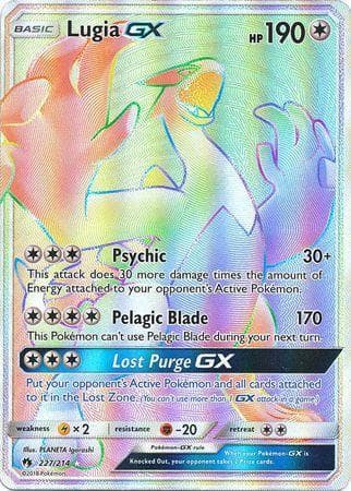 Carta Lugia-GX 227/214 do set Trovões Perdidos — Pokémon TCG | Bynx