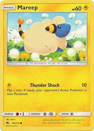 Carta Mareep 76/214 do set Trovões Perdidos — Pokémon TCG | Bynx