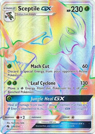 Carta Sceptile-GX 216/214 do set Trovões Perdidos — Pokémon TCG | Bynx